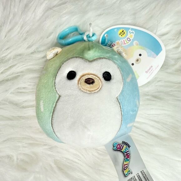 Bowie the Hedgehog Squishmallows Clip Plushie New with Tags Multi Colors 3.5” - Picture 1 of 4